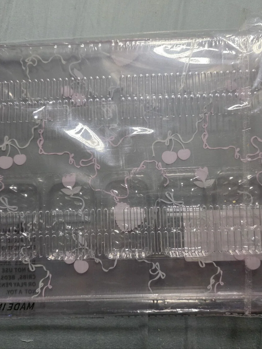 Brand New MacBook Neo 13 Inch A18 Pro Clear Case Pink Ribbon Cherry Pattern